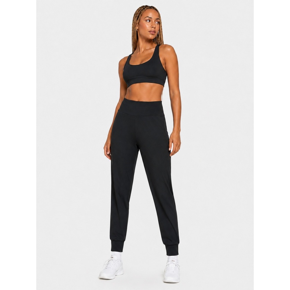 Glyder Black High Waisted Activewear Joggers Pockets Size M